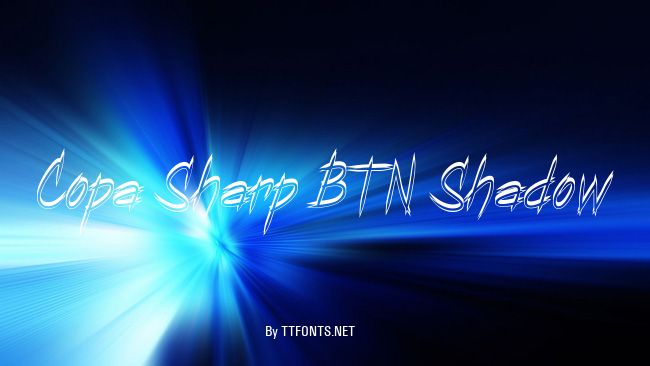 Copa Sharp BTN Shadow example